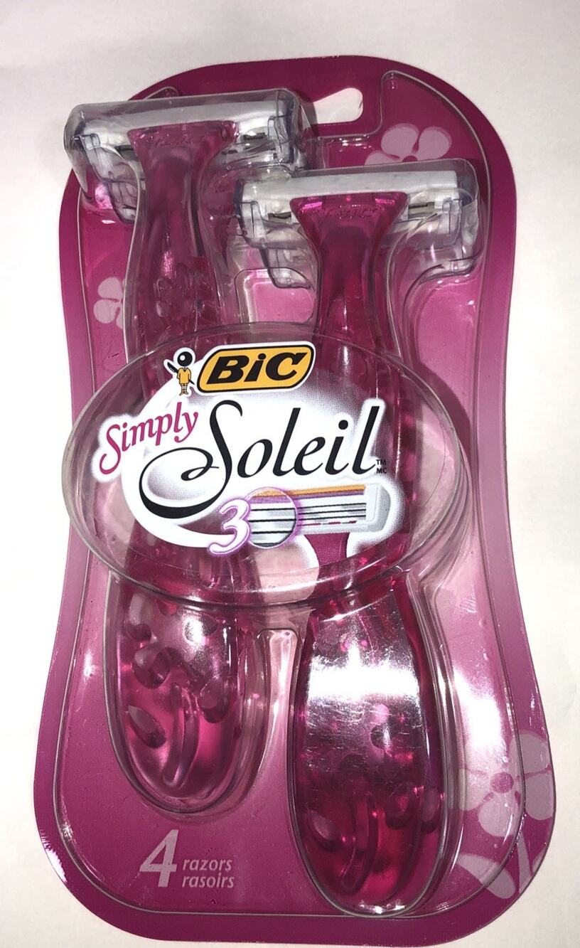 Razors Shaving Shavers Bic Simply Soleil Pink 3 Blade 4pk